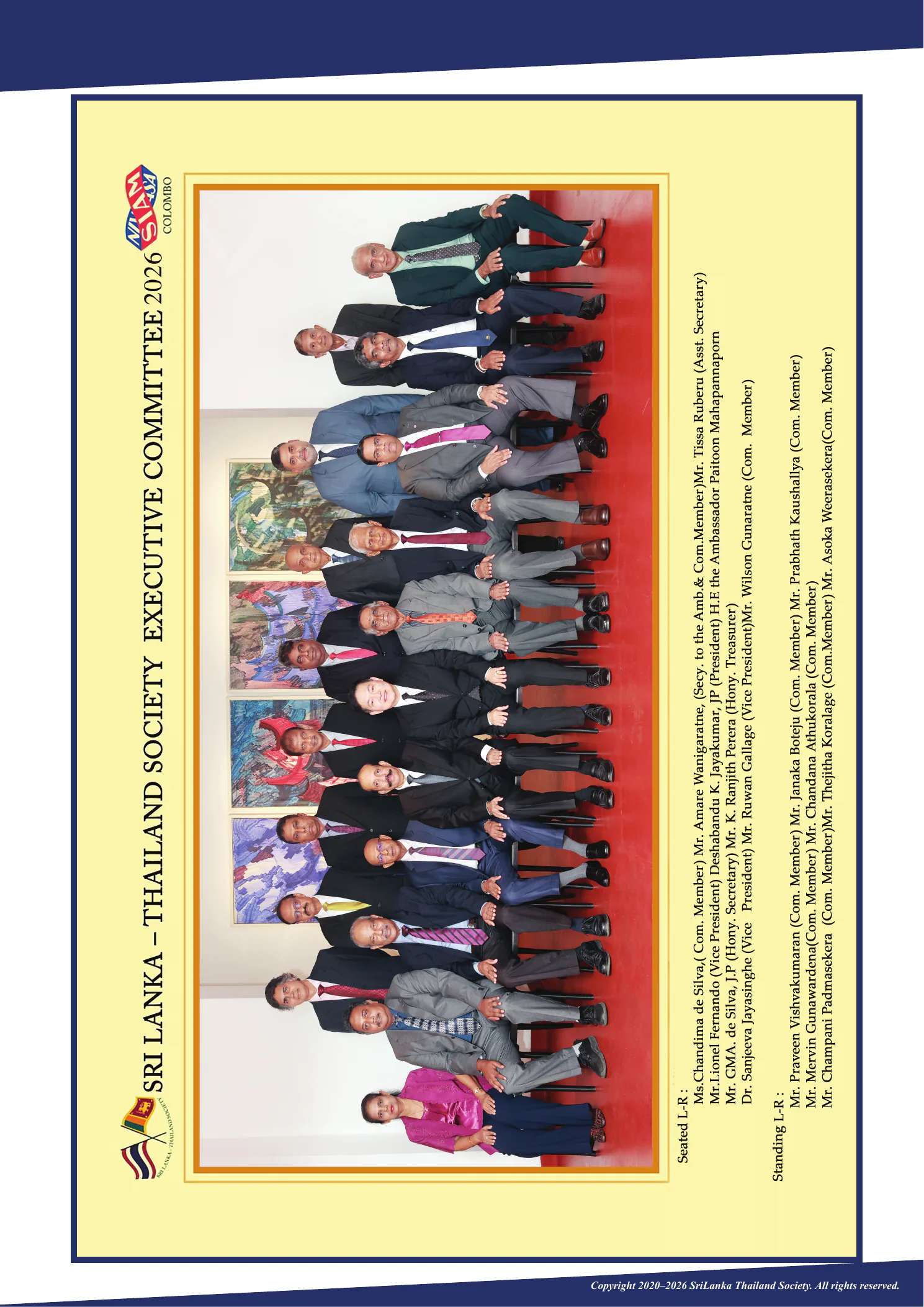 Page 6: Sri Lanka-Thailand Society Executive Committee 2026