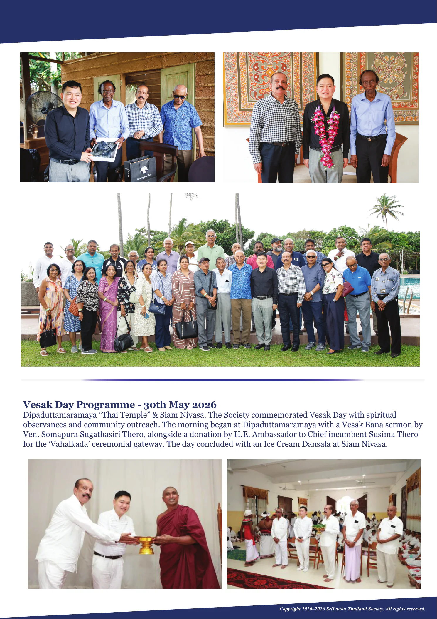 Page 12: Vesak Day Programme