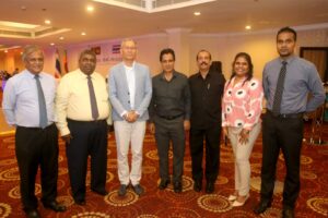 Members and guests photographed together at a Society function