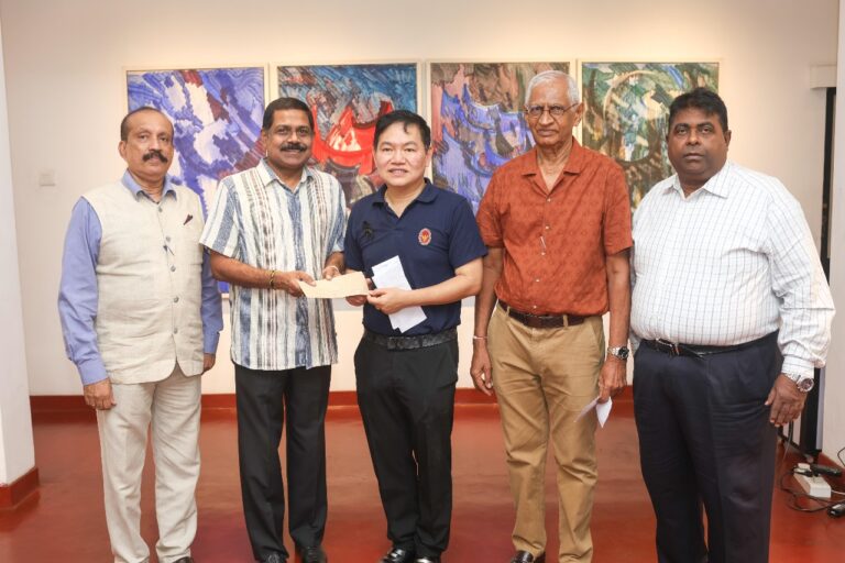 Cash donation for the cyclone Ditwah relief fund being handed over to the Royal Thai Embassy