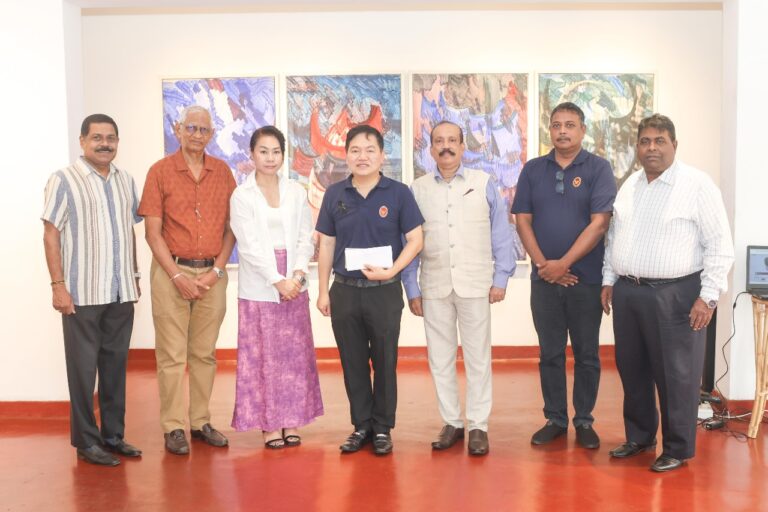 Society members and guests at the cyclone Ditwah relief fund handover at Siam Nivasa